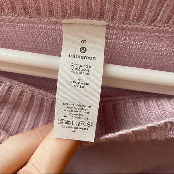 Lululemon Forward Flow Poncho Cape Shawl Sweater Women One Size Light Pink Blush - Picture 8 of 13